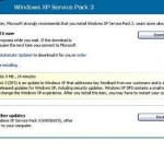 Window SP3 Service Pack 3 Available