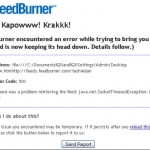 FeedBurner Gone Error 500